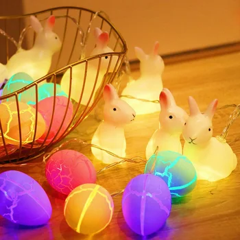 1,5 M 10LED Veľkonočné Králik LED Reťazec Svetlo Bunny Ozdoby Lampa Šťastné Veľkonočné Dekorácie Pre Domov Svadby, Narodeniny, Party Dodávky