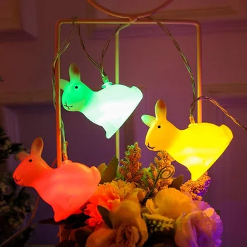 1,5 M 10LED Veľkonočné Králik LED Reťazec Svetlo Bunny Ozdoby Lampa Šťastné Veľkonočné Dekorácie Pre Domov Svadby, Narodeniny, Party Dodávky Obrázok 2