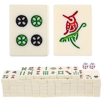 1 Nastavte Opakovane Zábavná hra Mahjong Nastaviť Mahjong Hra Majong Tabuľka nastavenia Čínsky Mahjong Set pre Domáce Dekoráciu Priateľmi Obrázok 2