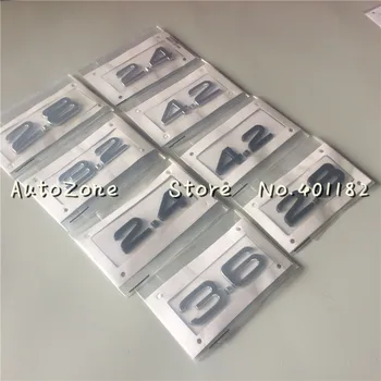 10pcs Nové Auto Styling ABS silver Black 3D A3 A4 A5 A6 A7 A8 2.4 2.8 3.2 3.6 4.2 Zadné Boot batožinového priestoru Odznak Znak Pre Q3 Q5 Q7 A4L Obrázok 2