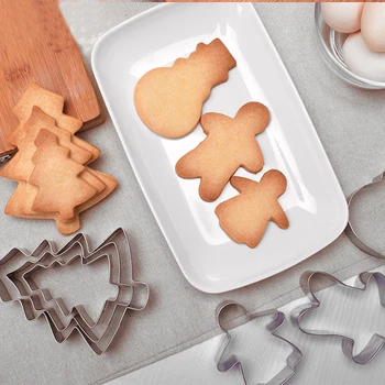 12Pcs/Set pre potravinársky Nehrdzavejúcej Ocele Vianočné Scenár Cookie Frézy, Set Biscuit Formy Fondant Fréza Pečenie Nástroj