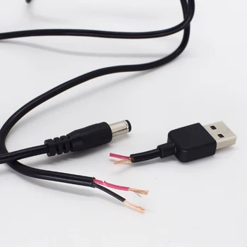 1pc 1M/3.3 FT USB 2.0 Mužov a 5.5x2.1mm Muž 20AWG DC Napájací Kábel Nabíjačky Obrázok 2