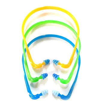 1pcs Zníženie Hluku zátkové chrániče sluchu Plávať Opakovane Ochrana Sluchu Earmuff Silikónové Šnúrový Ušné Sviečky Uši Protector Obrázok 2