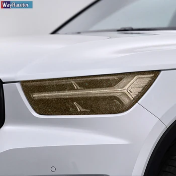 2 Ks Auto Svetlometu Ochranný Film Ochrany samoliečby Transparentné Čierna TPU Nálepka Pre Volvo XC40 2019 2020 Príslušenstvo Obrázok 2