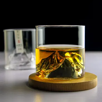 2 ks Japonský Whiskty Sklo Tvorivé Mountain Design Tepelne-odolné Sklo Pohár Brandy, Vodka poháre na Víno Domov Bar Drinkware 200 ml Obrázok 2