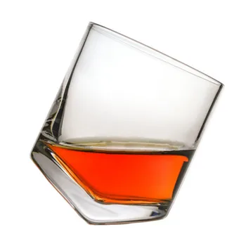 200-300 ml Tilt Tumbler Whisky Brandy, Vodka Shochu Záujme Sklo Pohár bezolovnaté Crystal Osobnosti Bar Rodina Víno Drinkware Obrázok 2