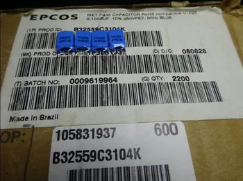 2019 hot predaj 20PCS/50PCS EPCOS 0.1 uf/250v (100nf 104) 5MM Melaleuca tortu kapacita B32559C3104K doprava zadarmo