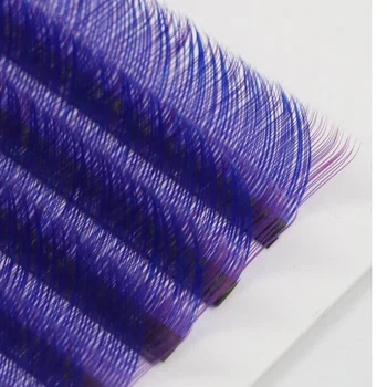 2019 nové Modrá + fialová rr typ rias prípony láska čistá pletená y-tvarované oko lash farba auto kvet super mäkké noriek riasiniek