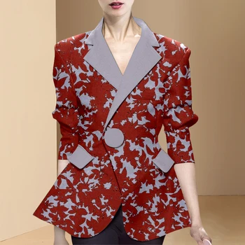 2022 Žien na Jar a na Jeseň Oblečenie Nový Dizajn a Módne bežné Acetát Sako Kabát Office Coats Sako Plášťov pre Ženy