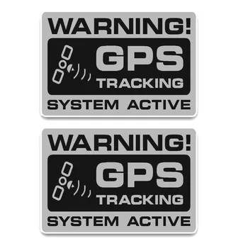 2X Viditeľné Upozornenie GPS Auto Nálepky Systém Sledovania Aktívny Krém na opaľovanie Kryt proti Poškriabaniu Vodotesné Obtlačky Nepremokavé PVC