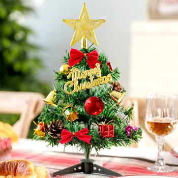 30 cm Mini Vianočný Stromček s Osvetlením pracovnej Plochy Vianočné Dekorácie pre Domov Dekor Office Vianočný Stromček Diy strany Obrázok 2