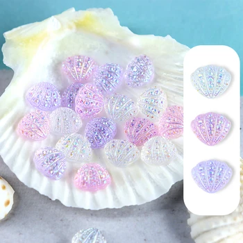 30 Ks Šumivé Shell Conch pre Nechtový kľúčové tlačidlá a Súčasti 3D Kamienkami Dekorácie Dodávky Manikúra Príslušenstvo pre DIY kórejský Dizajn Obrázok 2