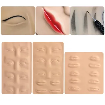 3D Silikónové Trvalý make-up, Tetovanie Odbornej Praxe Falošné Pokožky Prázdne Oči Pery Microblading Tetovanie Stroj Začiatočník