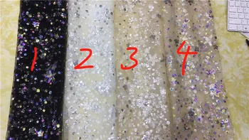 4 farby možnosť H-1945 vysokej kvality afriky tylu čipky textílie s hviezdičkový flitrami francúzsky čistý čipky textílie na svadby