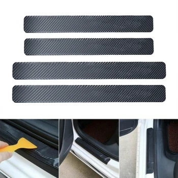 4 Ks Ochranné dvere auta parapet nálepky, anti-scratch (carbon fiber polepy áut, polepy áut