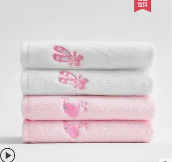 4pcs 55x30cm bavlna deti tvár uterákom, vyšívané domácnosti uterák mäkké absorpčné deti baby uterák Obrázok 2