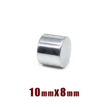 5/10/20/50/100KS 10x8 Kolo Vyhľadávanie Magnet 10x8mm Neodýmu Magnet Disk 10x8mm PermanentStrong Silné Silné Magnety 10*8 mm Obrázok 2