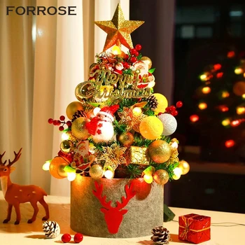 60 cm Umelý Vianočný Stromček s Vianočné Ozdoby Nezávislá Ideálna pre Vnútorné a Vonkajšie Dovolenku Dekorácie 2023 Navidad