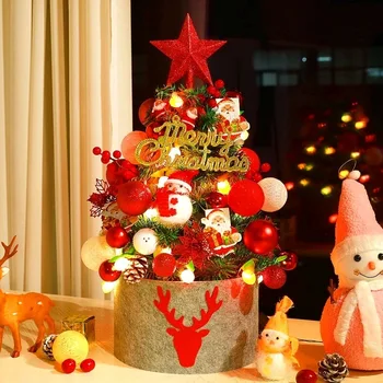 60 cm Umelý Vianočný Stromček s Vianočné Ozdoby Nezávislá Ideálna pre Vnútorné a Vonkajšie Dovolenku Dekorácie 2023 Navidad Obrázok 2