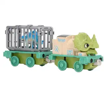 8Pcs Dinosaura Dopravy Hračka Auto Cartoon Magnetické Spojenie Zliatiny Dinosaura Dopravu Nákladných vozidiel Hračky pre Deti, Darčeky