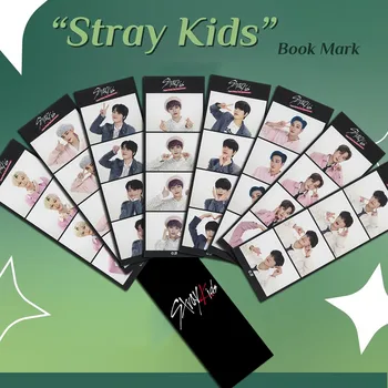 8PCS Kpop Photocards Straykids Záložky Idol Fotografie Lomo Karty, Nastaviť Denník Záložky Túlavé Deti Fanúšikov Gif kórejský kancelárske potreby