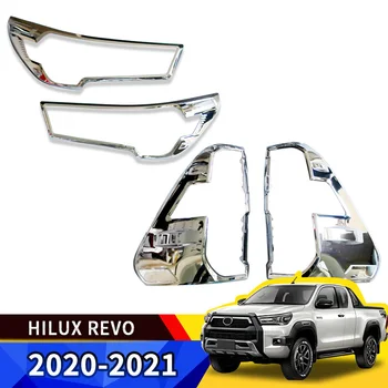 ABS Kryt Svetlometu Auto Príslušenstvo svetlomety Kryty Pre Toyota Hilux Revo 2021 4x4 Obrázok 2