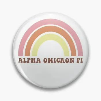 Alfa Omicron Pi Sorority Retro Rainbow Soft Tlačidlo Pin Šperky Cartoon Odznak Golier Klobúk Roztomilý Tvorivé Brošňa Milenca Klopě Pin