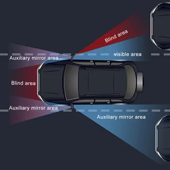 Auto Predné zrkadla Vymazať Zobrazenie Pomocných Spätných pre Auto Vozidla Strane Blindspot Blind Spot Otáčanie 360 Nastaviteľné Obrázok 2