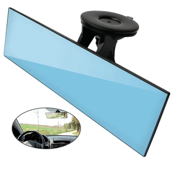 Auto Spätné Zrkadlo, Anti-Glare Univerzálny Auto Truck Interiéru Spätné Zrkadlo s Prísavkou Modré Zrkadlo - Zníženie Blind Spot