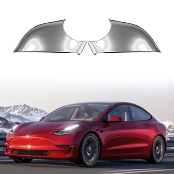 Auto Ľavej Strane Chrome Spätné Zrkadlo Spodnej Nižšie Držiteľ Kryt pre Tesla Model 3 2017-2021 Obrázok 2
