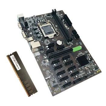 B250 BTC Ťažba Doska s DDR4 4GB 2133Mhz RAM LGA 1151 12XGraphics Kartu DDR4 USB3.0 SATA3.0 pre BTC Baník Obrázok 2