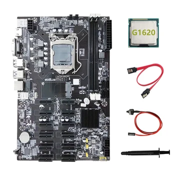 B75 ETH Ťažba Doske 12 PCIE+G1620 CPU+SATA Kábel+Switch Kábel+Termálnej pasty LGA1155 B75 BTC Baník Doska Obrázok 2
