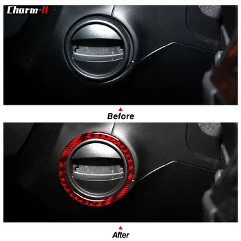 Carbon Fiber Kľúčový Otvor Krúžok Trim na BMW E60 5 Série 2005-2010 Obrázok 2