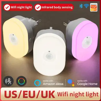 CORUI WIFI Tuya Smart Infračervené Ľudské Telo Snímanie Smart Home Nočné Svetlo PIR Snímač Pohybu, Podpora Smart Život Alexa Domovská stránka Google Obrázok 2