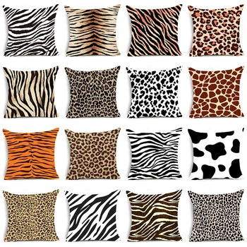 Dekor pre Domáce Vankúš Animal Print Leopard Objať obliečka na Vankúš Krátke Hromadu Pohovka Kreslo Dekoratívne Pillowcover Nové