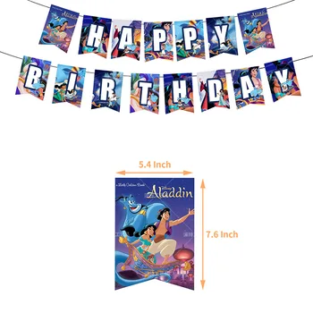 Disney Arabian Nights Narodeniny, Party Dekorácie Princess Jasmine Balón Banner Strany Supplise Deti Hračky Obrázok 2