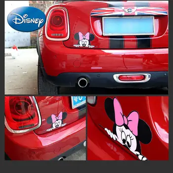 Disney Mickey Mouse Osobnosti Auto Nálepky Roztomilý Kreslený Minnie Bočné Dvere Nálepky Auto Okno Zadné Creative Auto 3D Nálepka Obrázok 2