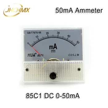 Doprava zadarmo 50mA Ammeter 85C1 DC 0-50mA Analógový Amp Panel Meter Prúd Pre CO2 Laserové Rytie Stroj na Rezanie