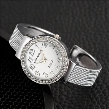 Dámy Quartz Hodinky Ženy, Luxusné Náramkové hodinky Top Značky Módnych Kreatívny Dizajn Hodinky Elegantné dámske Náramok Relogio Feminino Obrázok 2