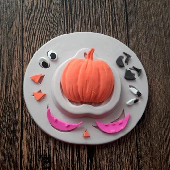 Halloween Tekvica Silikónové Formy Fondant Pečenie Čokoláda Formy Biscuit Biscuit Formy Kuchyňa Cake Zdobenie Nástroje Obrázok 2