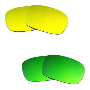 Hkuco Pre Kľukovej Skrine Polarizované Slnečné Okuliare Náhradné Šošovky 2 Páry - Gold&Zelená