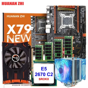 HUANANZHI X79 Deluxe Doska s M. 2 Slot CPU Xeon E5 2670 2.6 GHz Chladič Veľké Značky RAM 16 G(4*4G) RECC grafická Karta GTX650Ti