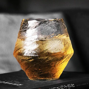 Japonské Ručné Tĺkol Whisky Sklo, Tepelne-odolné Šťavy Pohár Alkohol Whisky Krištáľové poháre na Víno CANQ889 Obrázok 2