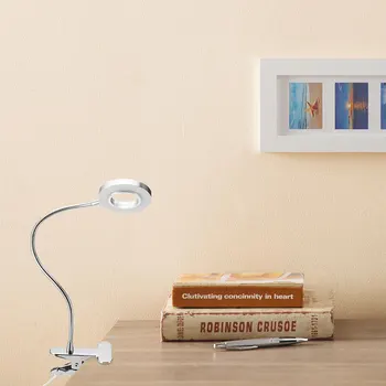 Klip stolná Lampa LED stolná Lampa Stolná Ľahké Prenosné Trvalé Obočia, Manikúra Svetlo USB Krásy Nástroje Na Nechty make-up Posteľ Použitie Obrázok 2