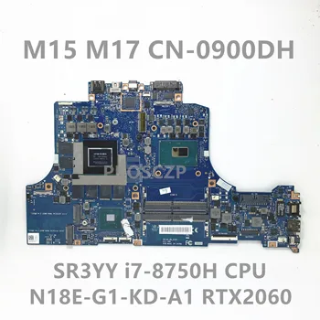 KN-0900DH 0900DH 900DH Doske PRE Dell Alienware M15 M17 Notebook Doske SR3YY i7-8750H N18E-G1-KD-A1 RTX2060 100% Testované