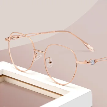 Kovové Okuliare, Rám Ženy 2020 Vintage Okrúhle Okuliare Optické Krátkozrakosť Predpis Okuliare Rámy Žena Jasné Okuliare Oculos