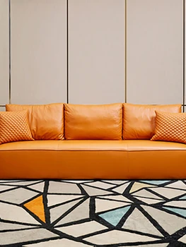 Kvalitné talianske postmoderných svetlo gauč kože luxury art zmes originálny dizajn koža, textílie, bytový nábytok