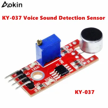 KY-037 Nové 4pin Hlas, Zvuk Detekcia Snímača Modul Mikrofón Vysielač Inteligentný Robot Auto pre arduino DIY Kit Vysoká Citlivosť