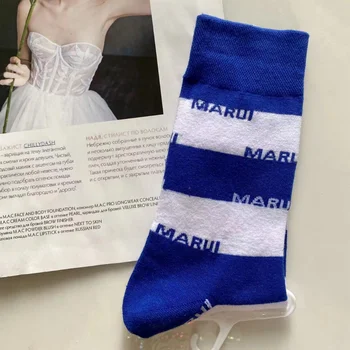 Kórejský Farebné MAR Posádky Ponožky Bavlna Priedušná Módne Muži Ženy Hip Pop Ulici Ponožky 2022 Obrázok 2