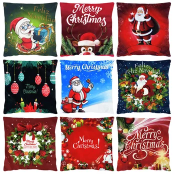 LED Vianočné Vankúš Veselé Vianoce Dekor Santa Claus Vankúš Domov Vianočné Ozdoby Navidad Darčeky Šťastný Nový Rok 2023